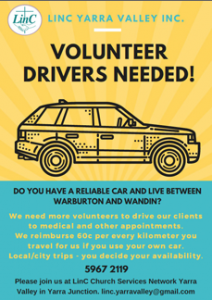 Download LinC Transport Volunteers Call Out Flyer